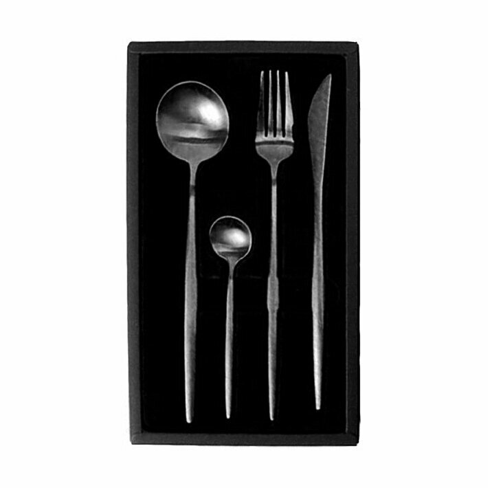 Картинки Набор столовых приборов Xiaomi Maison Maxx Modern Flatware Set Black