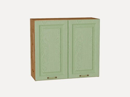 Изображение товара Шкаф верхний с 2-мя дверцами Ницца, цвет фасада Дуб оливковый, цвет каркаса Дуб Вотан, 716*800*318 мм