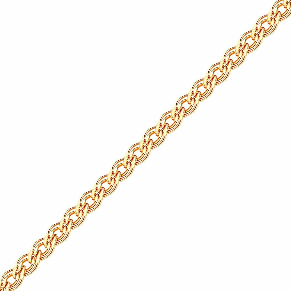 Цепь 585GOLD, серебро, 925 проба, золочение, длина 45 см, средний вес 5.04 г, , золотой