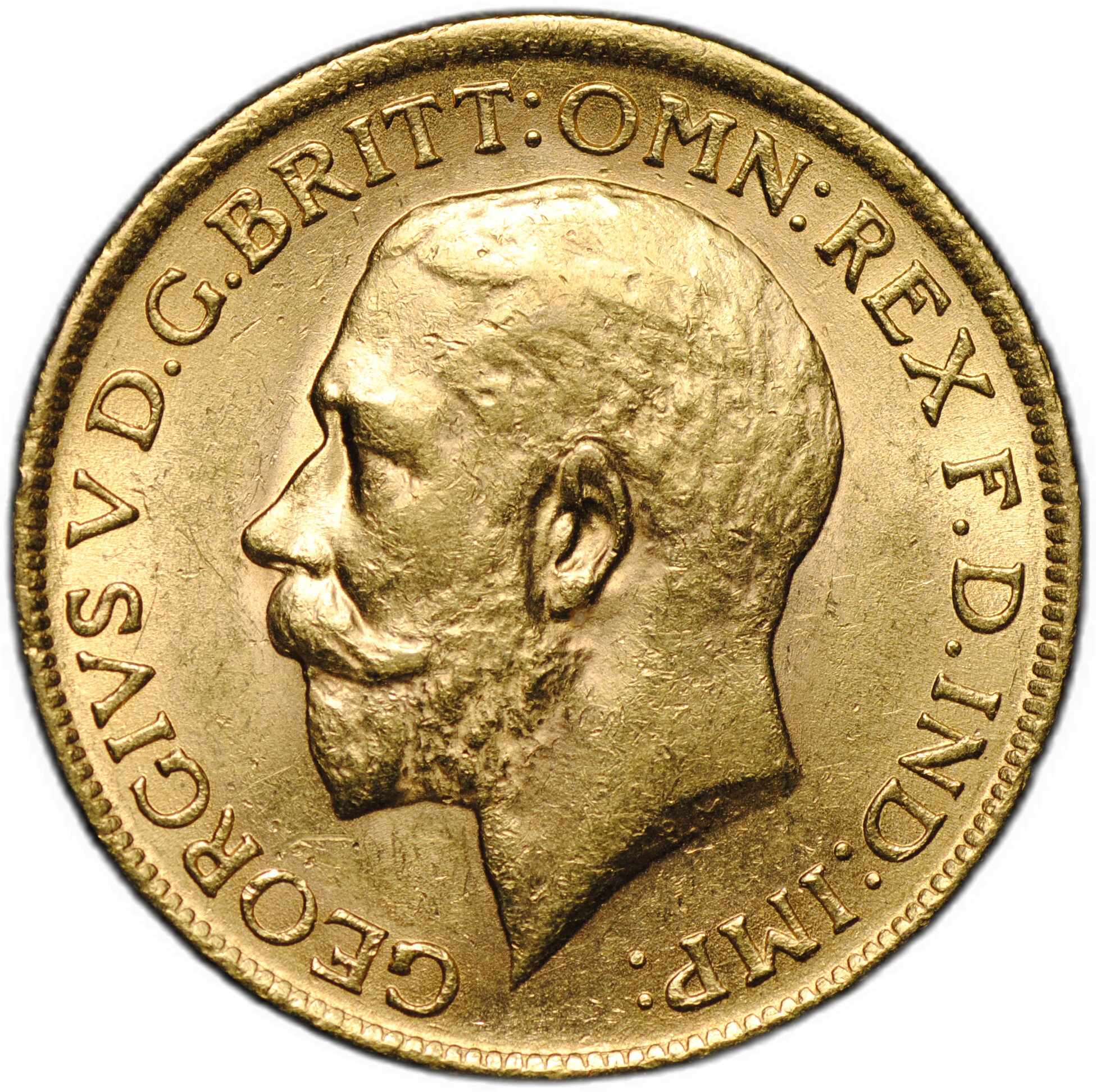 Монета 1 соверен (фунт) 1913 Великобритания слаб CPRC MS 62