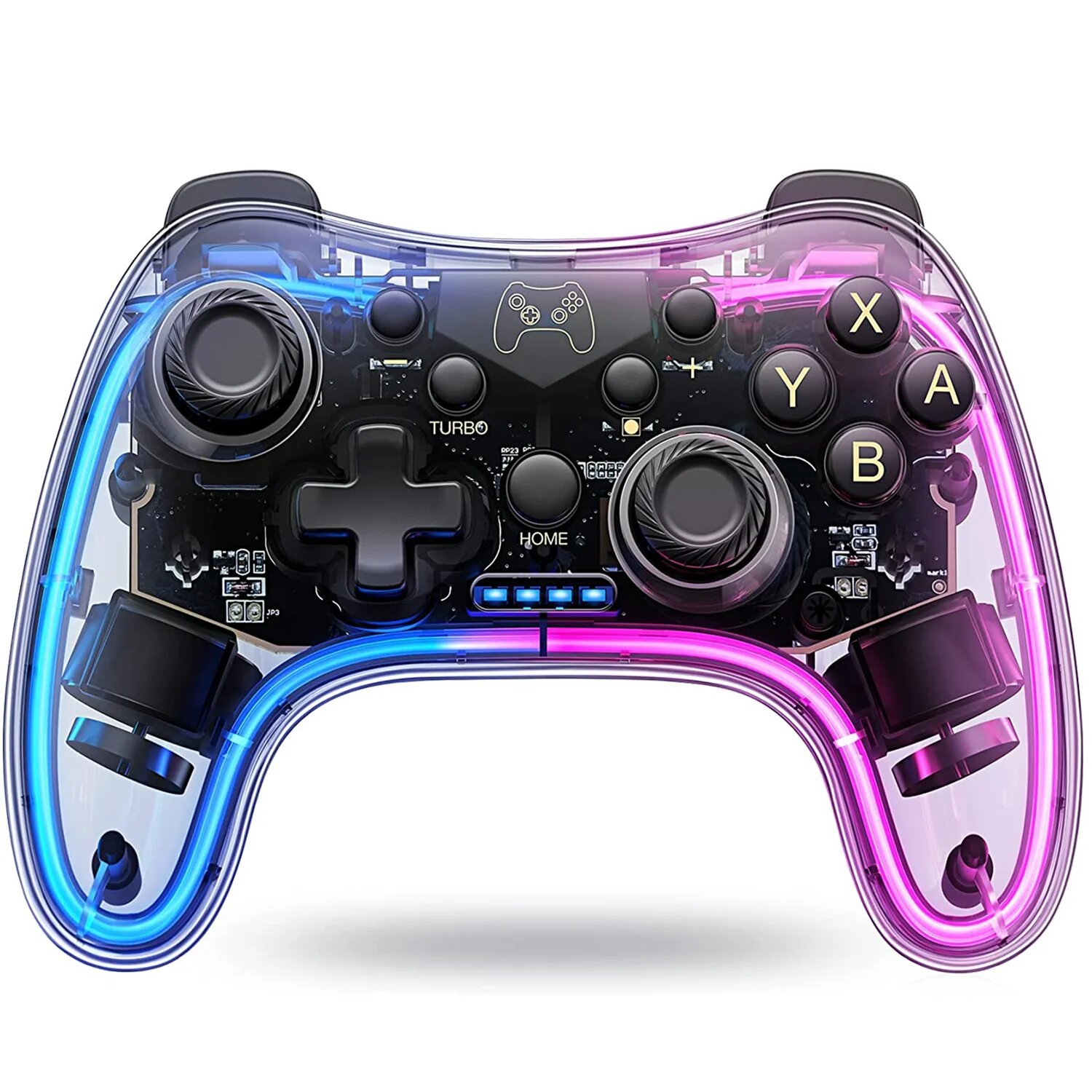 Прозрачный контроллер для Switch с RGB подсветкой