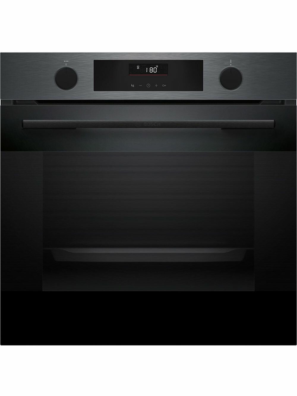 Электрический духовой шкаф BOSCH HUA736EG0T, 59.5 см, 76 л, 8 режимов, гидролиз + EcoClean, чёрный