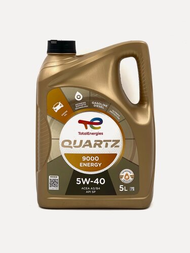Изображение товара Масло моторное Total Quartz 9000 Energy 5w-40 A3/B4 SP , синтетическое 5 литров