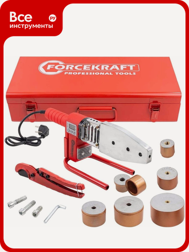 Изображение товара Аппарат для сварки полимерных труб Forcekraft 1000W с электронным регулированием температуры и полупрофессиональный тип