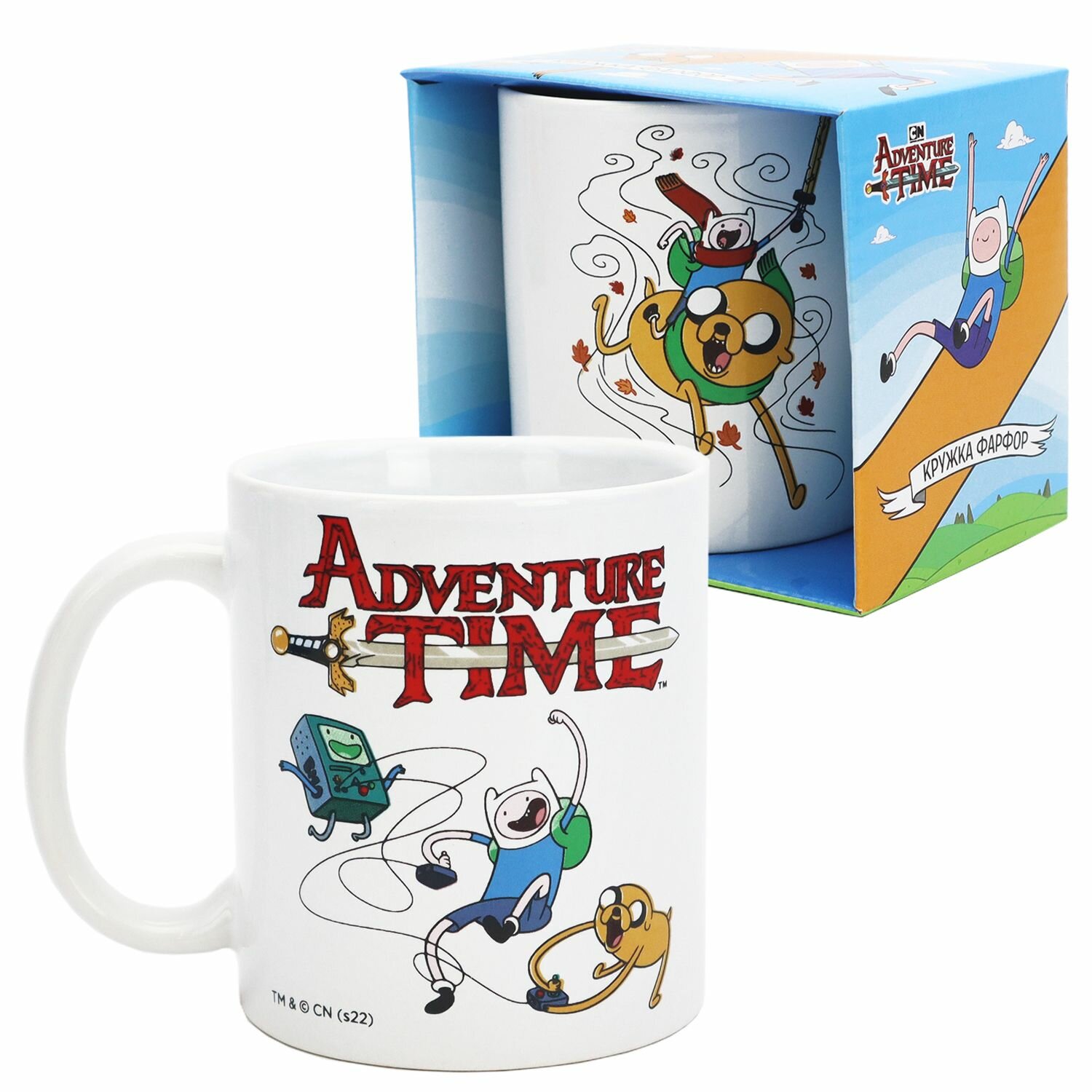 Кружка в подарочной упаковке ND Play   330 мл  фарфор   Время приключений  Финн и Джейк  302165