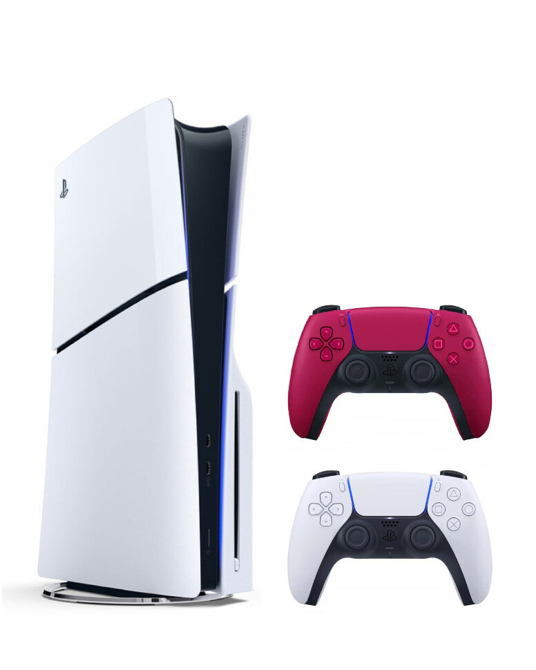 Игровая консоль Sony PlayStation 5 Slim, с 2-м геймпадом(Red)