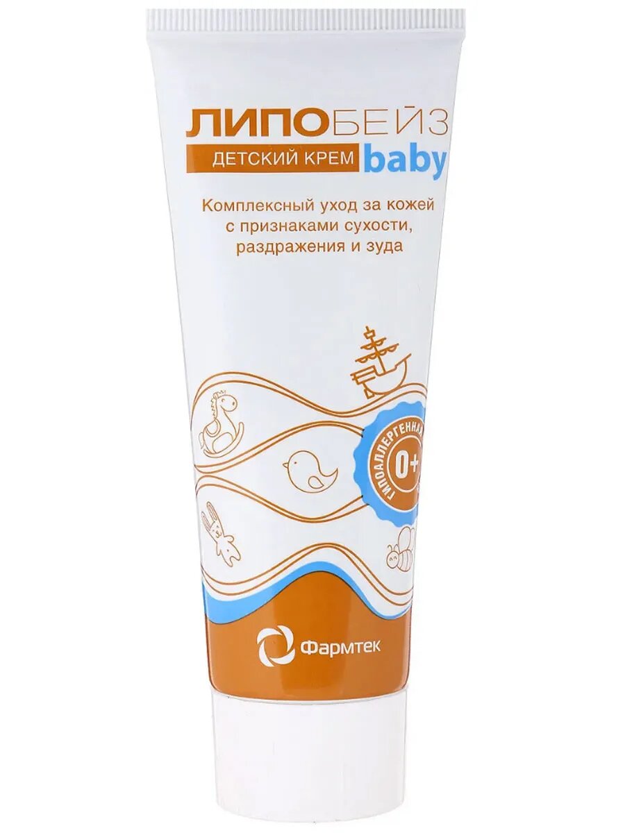 Детский крем Липобейз "Беби", для тела, для чувствительной кожи, 75мл — фото 1