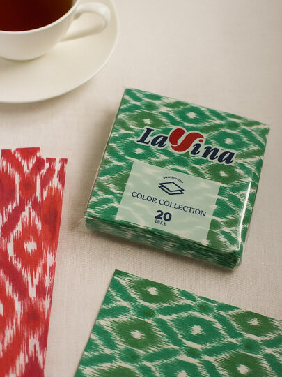 Салфетки Lavina, с узором, 20 шт в упаковке, 12 блоков в пачке