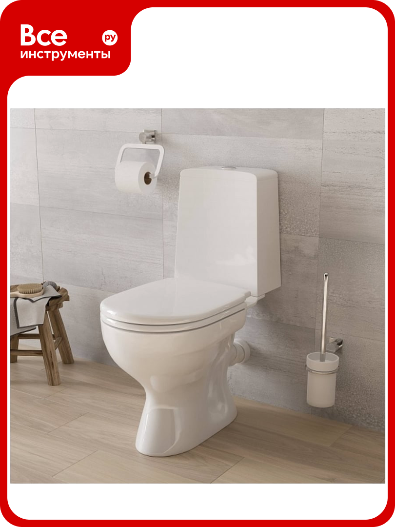 Унитаз-компакт Gesso Премиум 2 HOME De Luxe с 2-х уровневой арматурой сиденьем микролифт (100% комплектация) 9014521