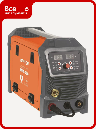 Изображение товара Сварочный инвертор полуавтомат кратон IMIG200 3 04 02 023, предназначен: Для
