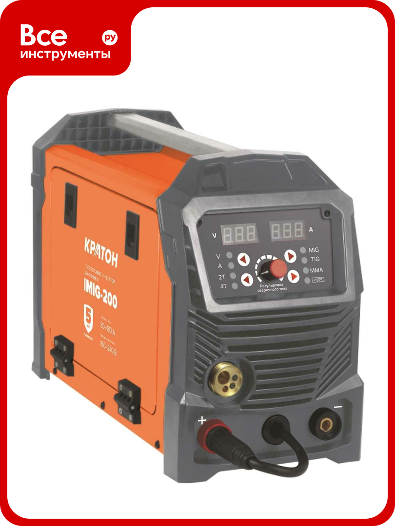 Сварочный инвертор полуавтомат кратон IMIG200 3 04 02 023