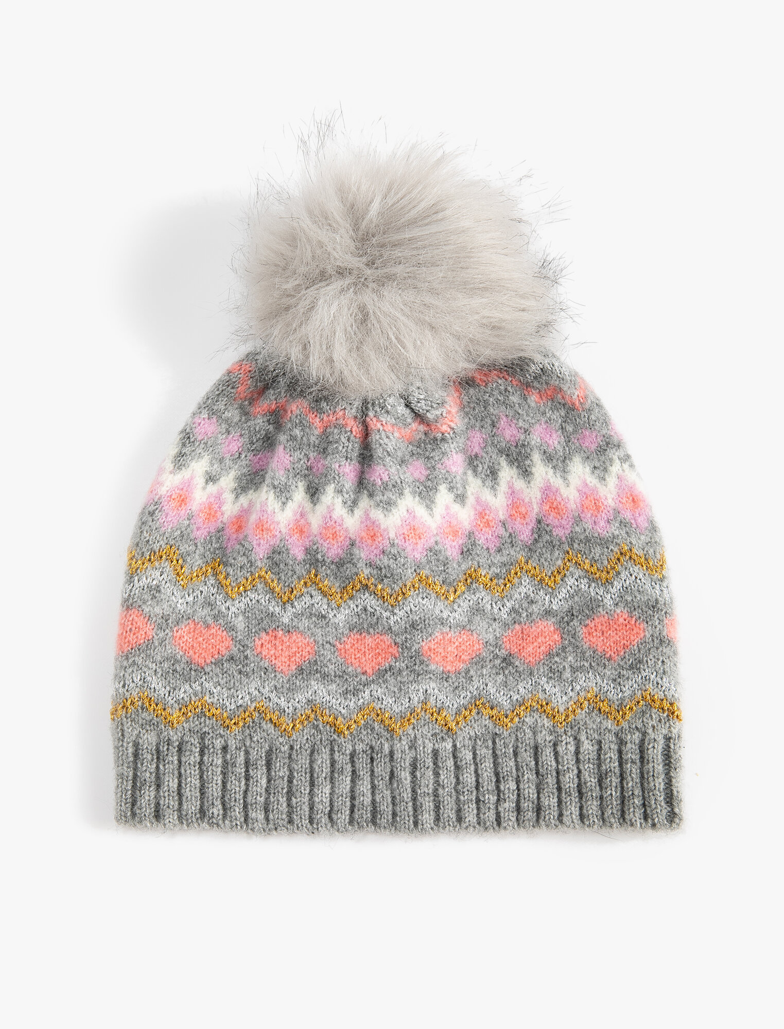 Шапка KOTON для девочек размер универсальный - one size серый