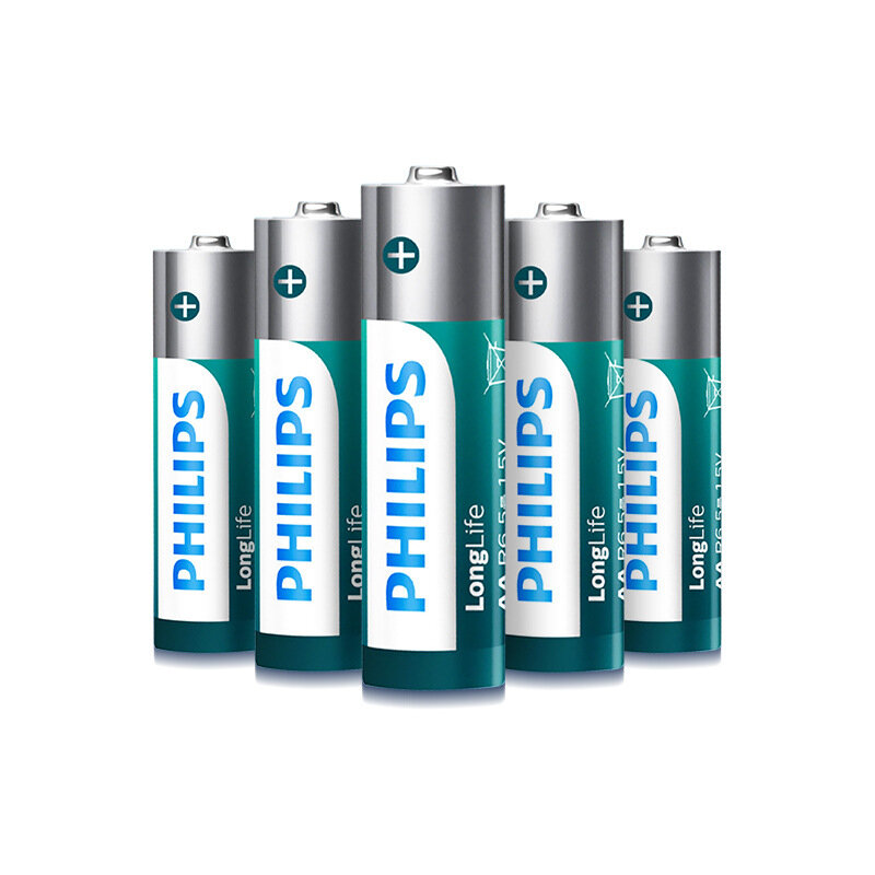 Батарейки Phillips Long life 1.5V, AA. комплект 5шт, для домашний техники — фото 1