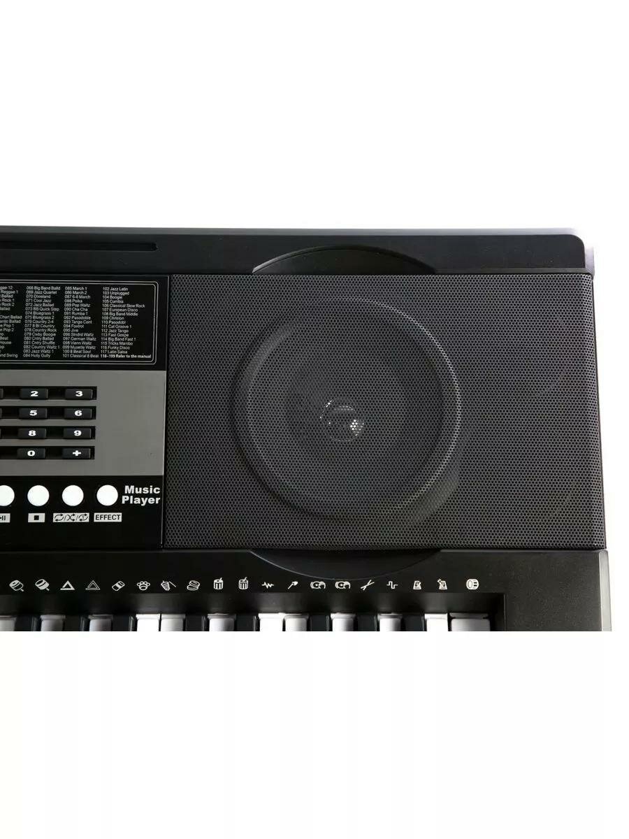 Синтезатор МК 809, 61 клавиш, невзвешенная клавиатура, малоразмерные клавиши, черный — фото 1