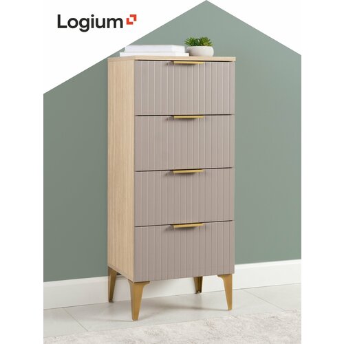 фото Комод logium "жаклин", лдсп, 100,8х35,1х41,9 см, шариковые направляющие