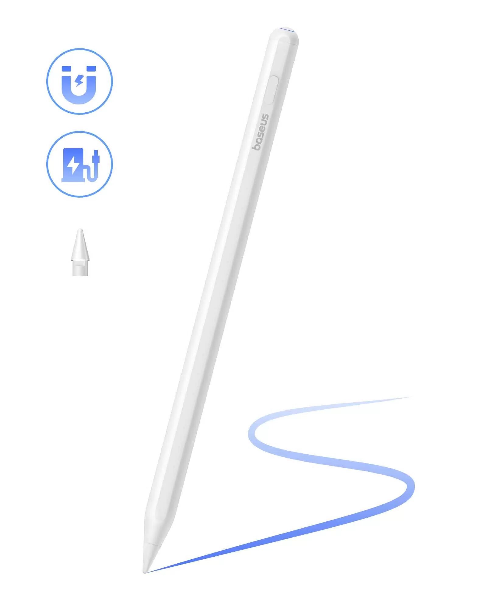 Емкостной стилус Baseus "Smooth Writes", для iPad 2018+, USB-C, 10.5 ч работы