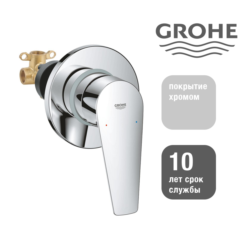 Смеситель для душа Grohe BauEdge скрытого монтажа 29040001 хром