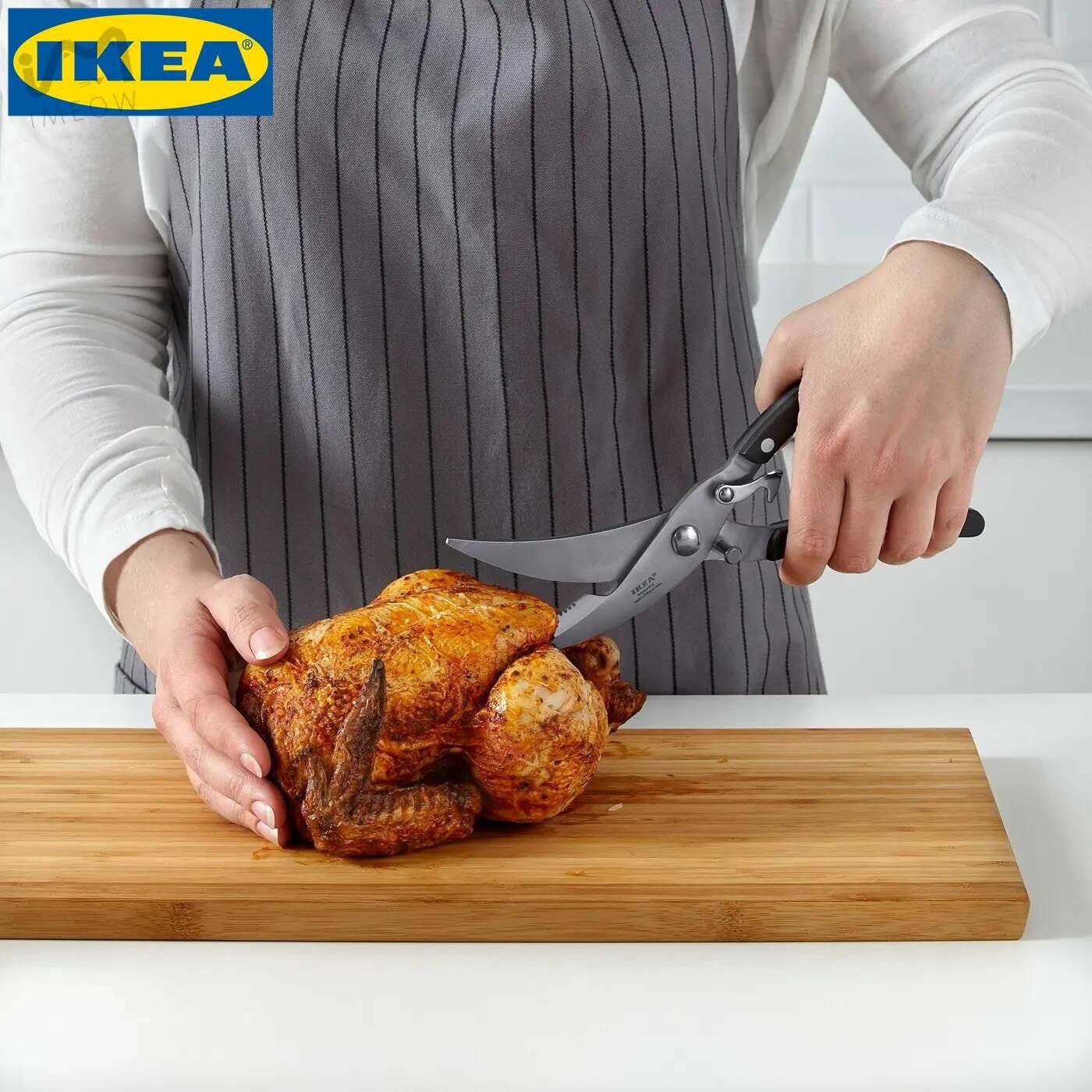 IKEA (икеа) PRESTERA Пристера Ножницы для рыбы/домашней птицы, черные — фото 1