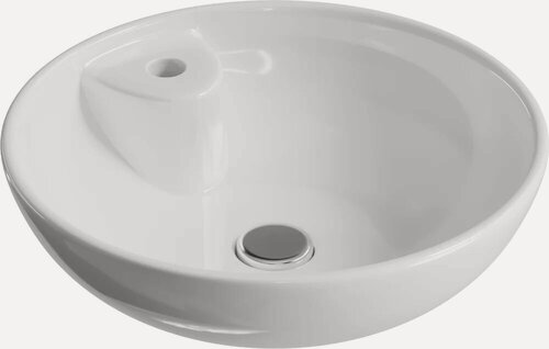 Изображение товара Раковина накладная STWORKI K0101-9455 45 см, круглая, фаянсовая, раковина для ванной, белая