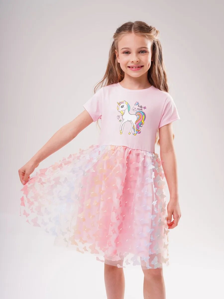 Платье Max&Jessi 2025 размер 3-4 розовый