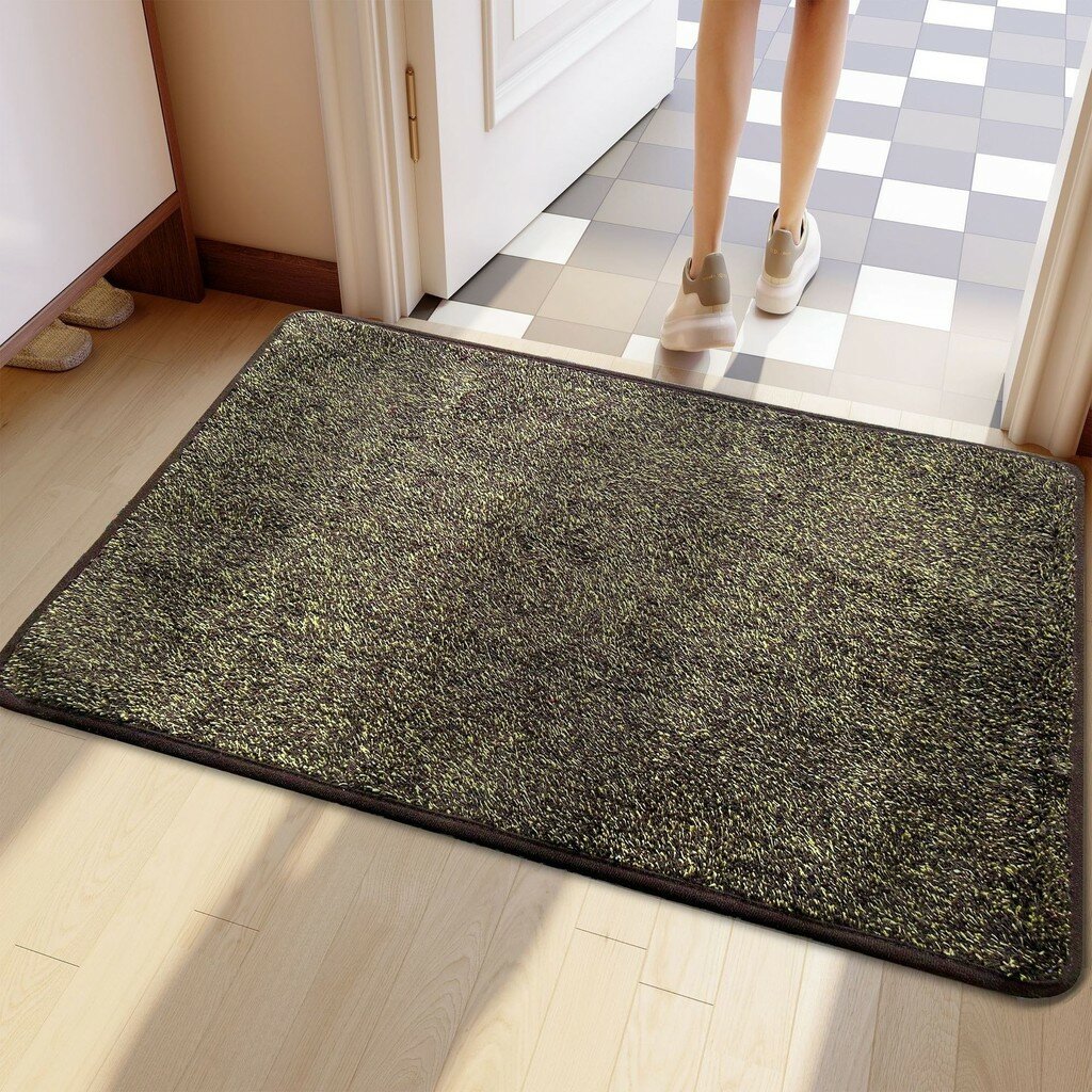 Ковровое покрытие полиэстер прочное с поглощающими свойствами для входной зоны и гостиной коричневое 45x70 см
