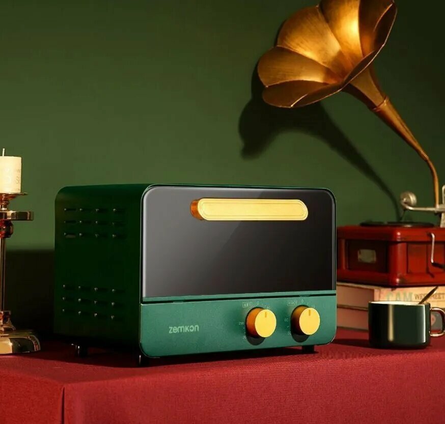 Микроволновая печьМногофункциональный винтажный зеленый микроволновые печи