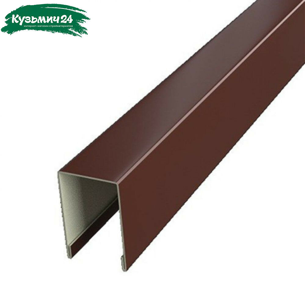 Планка заборная S-20 мм L-2 м коричневая
