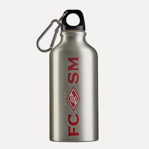 Изображение товара Бутылка с карабином FCSM серебряная 400 мл, ФК "Спартак" Москва