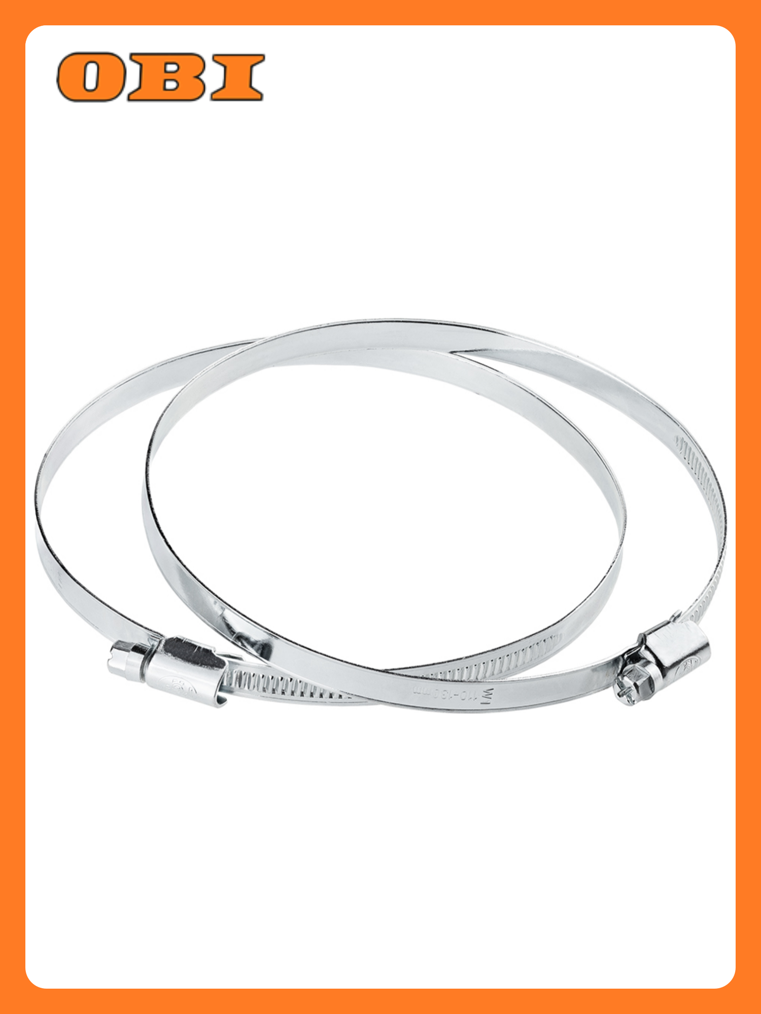 Хомут обжимной MasterProf 9 мм спл. полоса оцинкованный 110-130 мм 2 шт