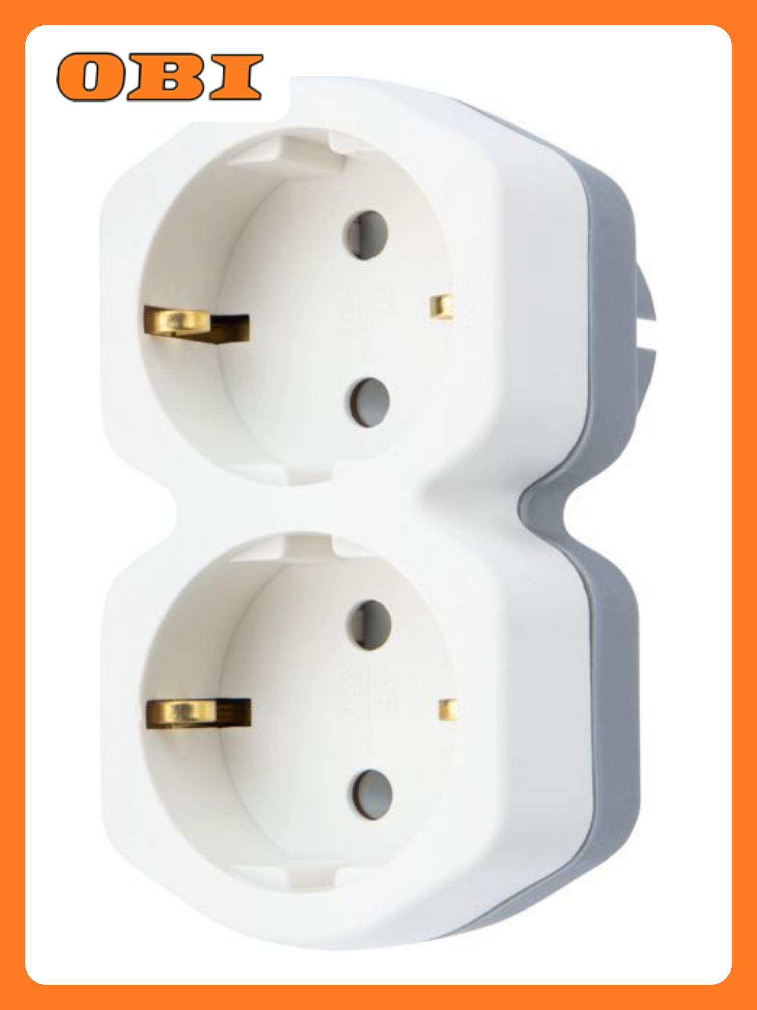 Двойник электрический 16 А с заземлением и защитными шторками белый REXANT