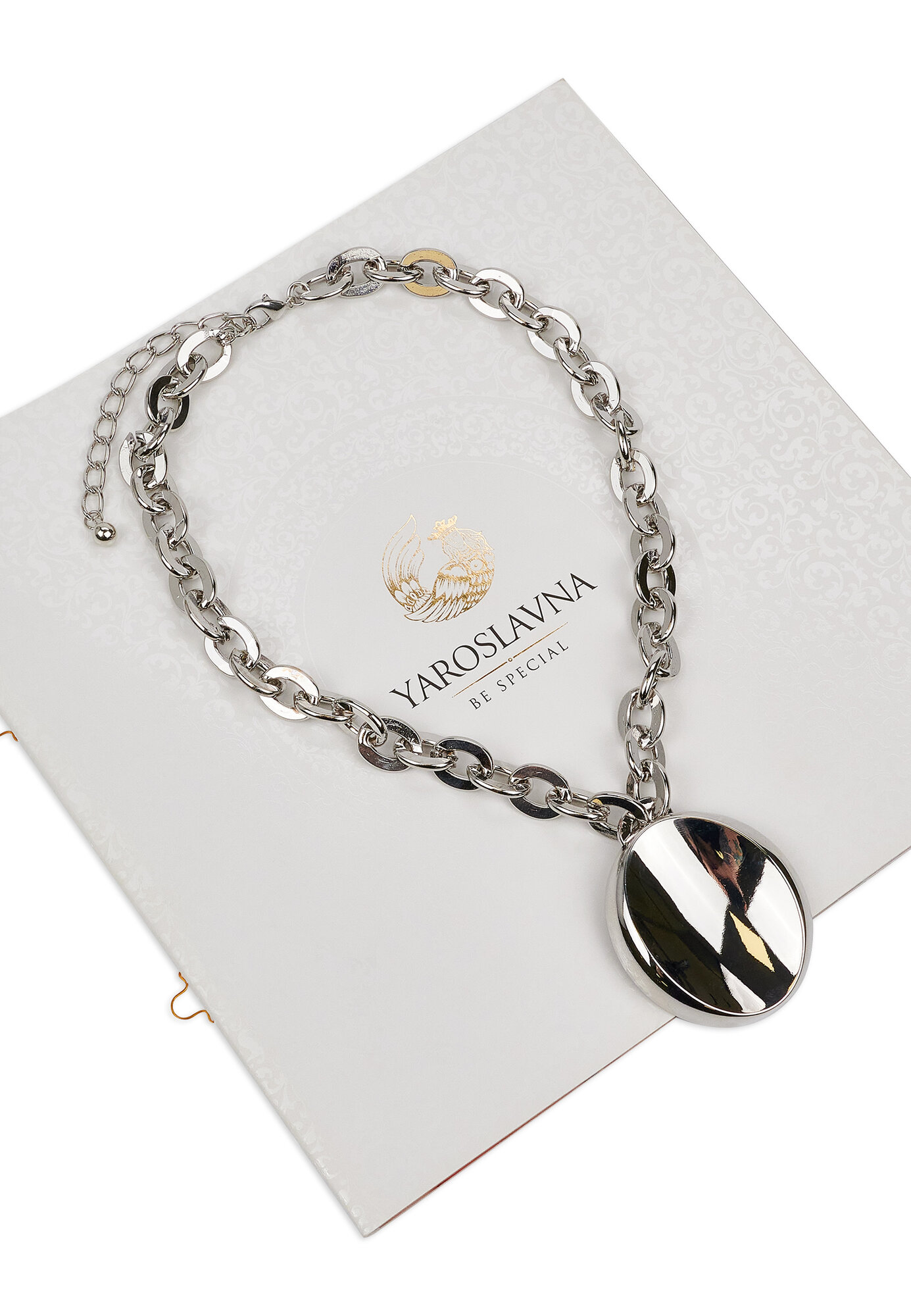 Колье YAROSLAVNA, длина 45 см, серебряный — фото 1