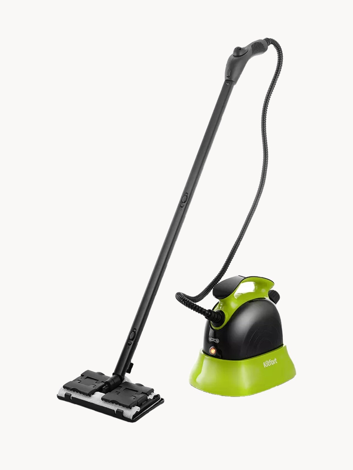 Пароочиститель Kitfort КТ-9102-2 черно-салатовый