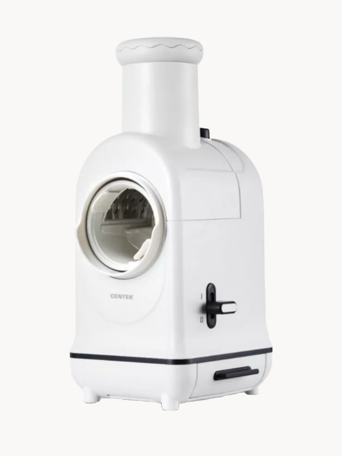 Мультирезка электрическая Centek CT-1382: 5 насадок + толкатель, 300 Вт, прорезиненные ножки, белая электротерка