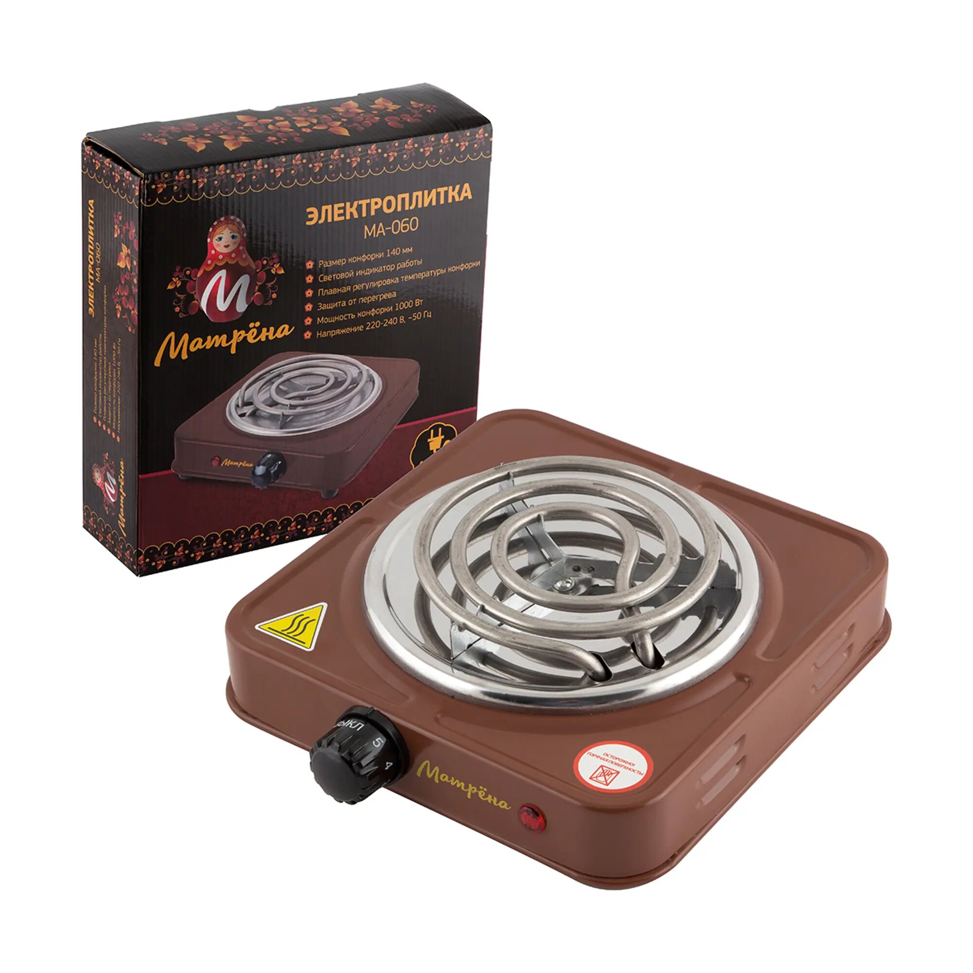 Электрическая плита Матрёна MA 060  1 конфорка  эмалированная сталь