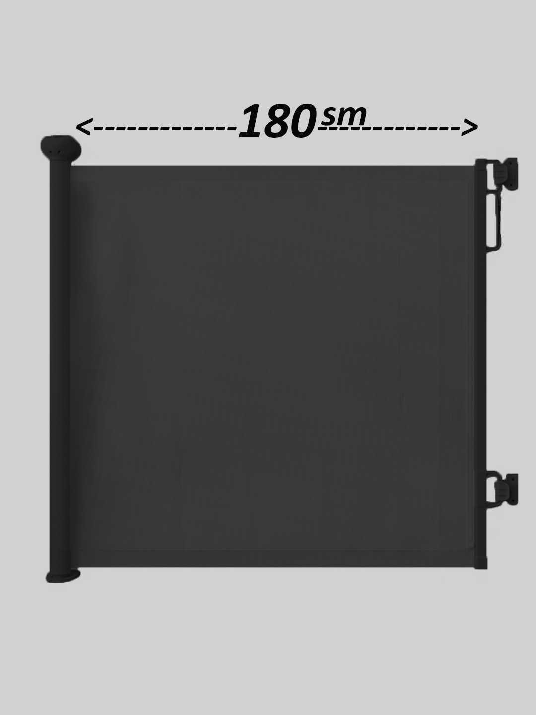 Черный Ворота безопасности для детей собак Защитный барьер 180см, калитка для проемов и лестниц детский