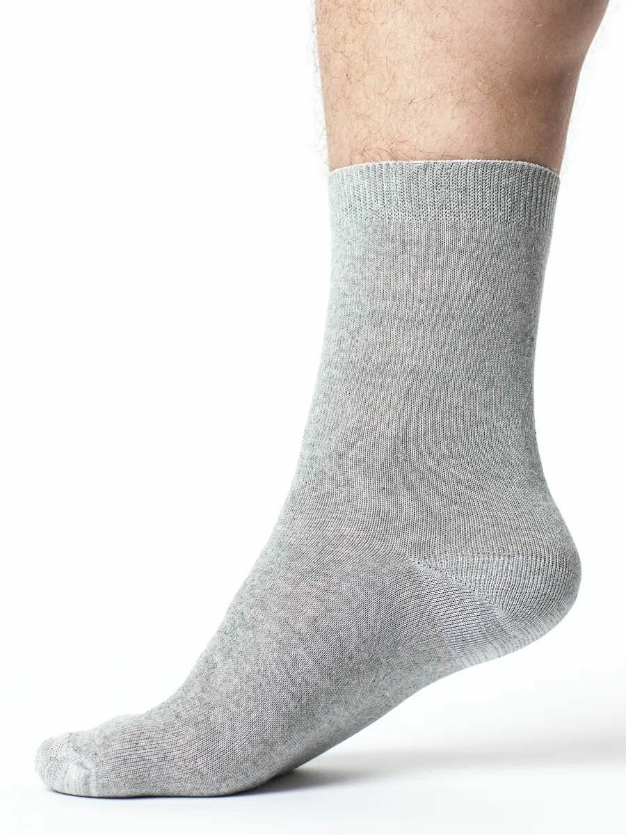 Носки ЮНИОН, комплект, 5 пар, размер 44-49, серый — фото 1