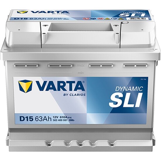 Аккумулятор Varta D15 Silver Dynamic 563 400 061 242x175x190 обратная полярность 63 Ач