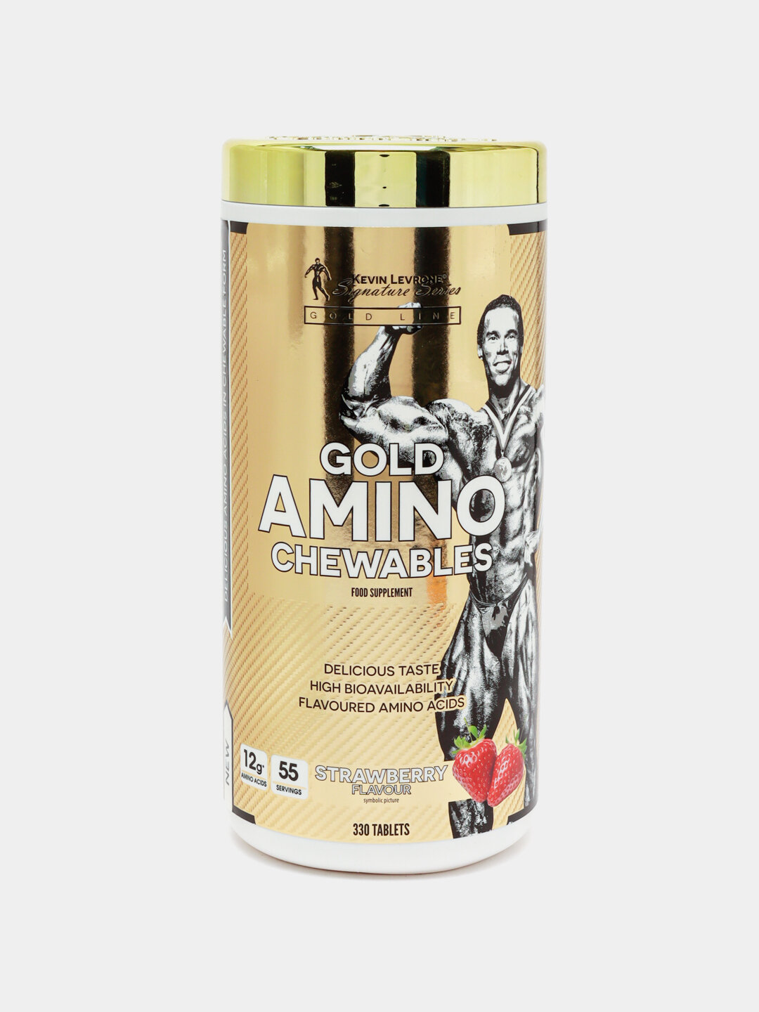 Аминокислоты Kevin Levrone "Gold Amino", жевательные, без ГМО, без аспартама, 330 шт.