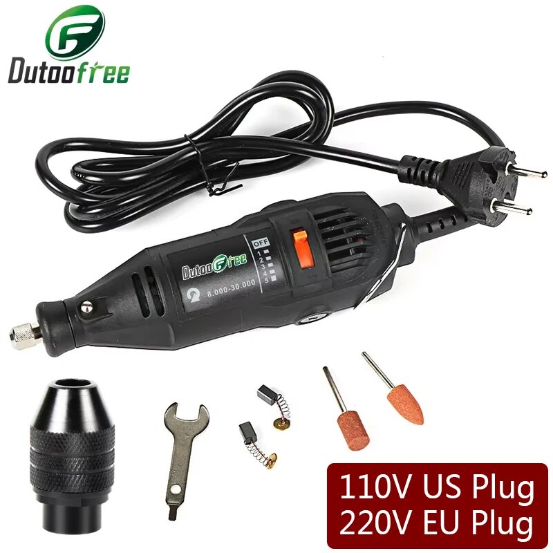 Электрическая мини-дрель дутооfree 130 Вт EU 220V