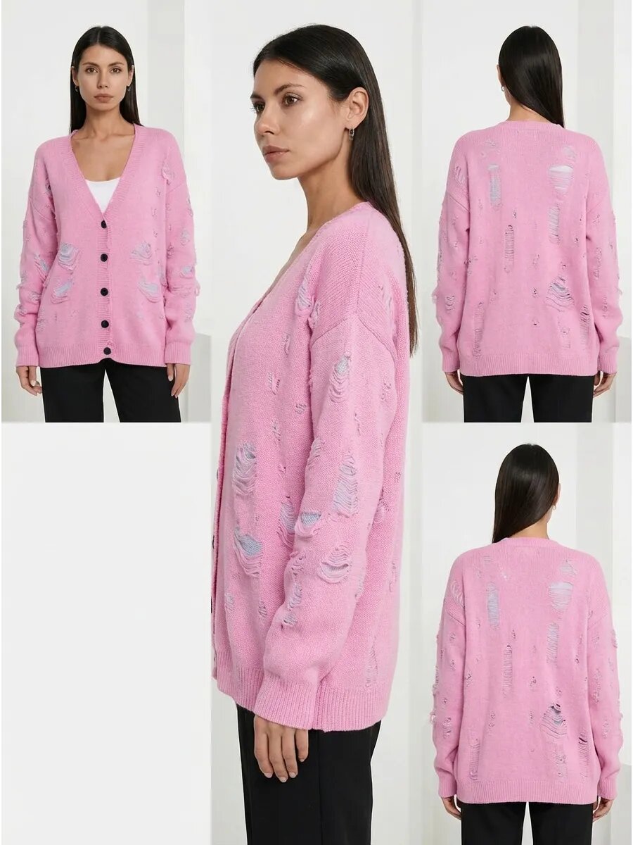 Кардиган DommoD, размер 46-50, розовый — фото 1