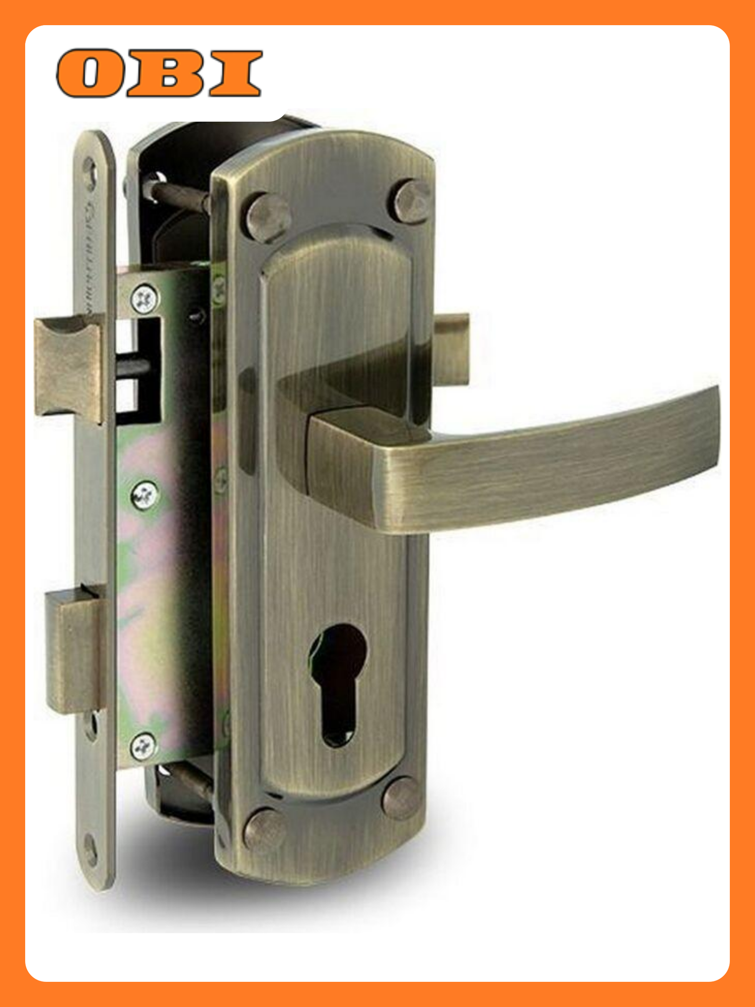 Замок Palladium 460-25 ABL античная бронза цинковый сплав для деревянных и металлических дверей