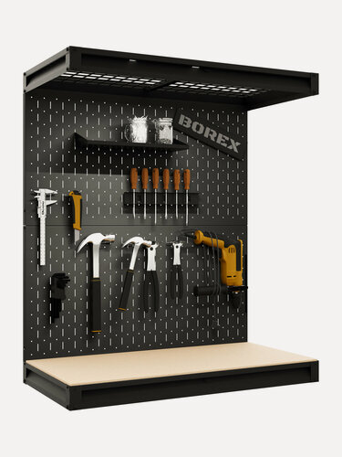 Изображение товара Модульный блок BOREX с рабочей поверхностью и перфорированной панелью