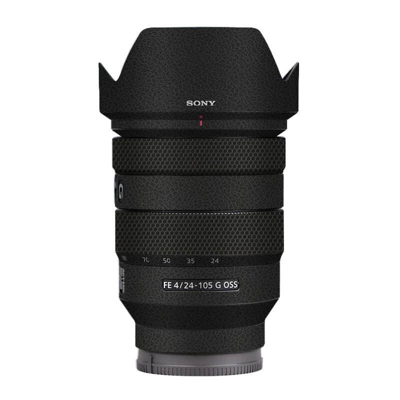 Полная защита объектива для камеры Sony FE 24-105мм F4 G с черным кожаным узором