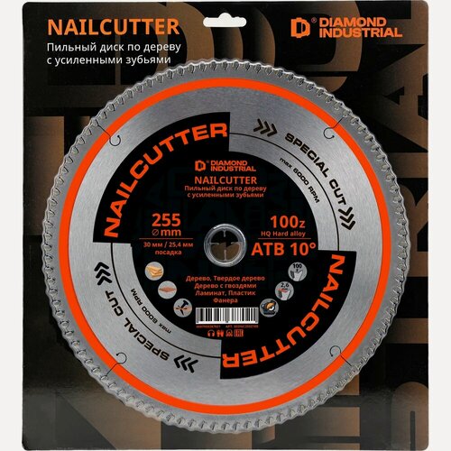 Изображение товара Диск пильный Diamond Industrial 255х30/25.4 мм Z=100 NailCutter DIDNC255Z100