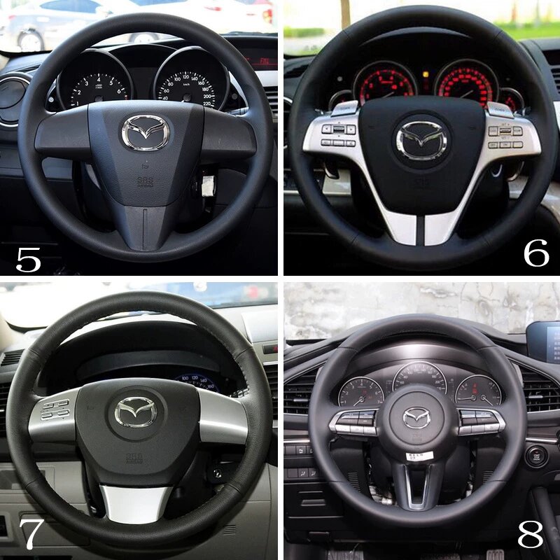 Ручная вышивка чехол для руля Mazda 5-8 моделей с полной защитой