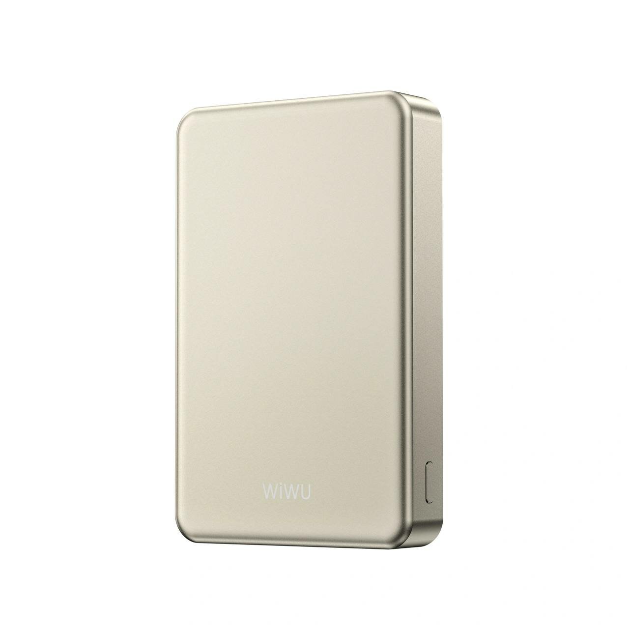 WiWU Ultra Thin Magnetic Power Bank P15-1 10000 mAh — магнитный пауэрбанк, 15W беспроводная зарядка, до 22.5W, CCC