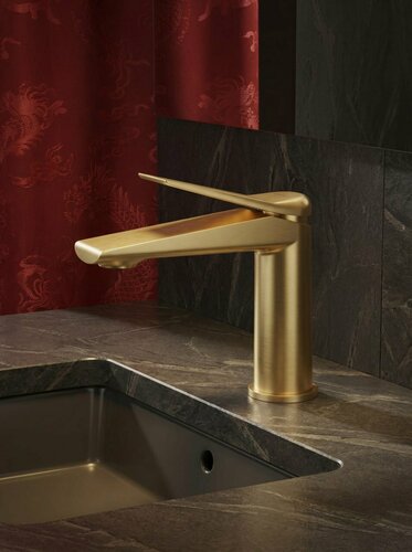 Изображение товара Смеситель для раковины ESKO Shanghai Gold латунь категории А золотой