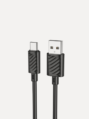 Изображение товара Кабель зарядный usb type-c быстрый 3А HOCO X88 длина 1 метр черный