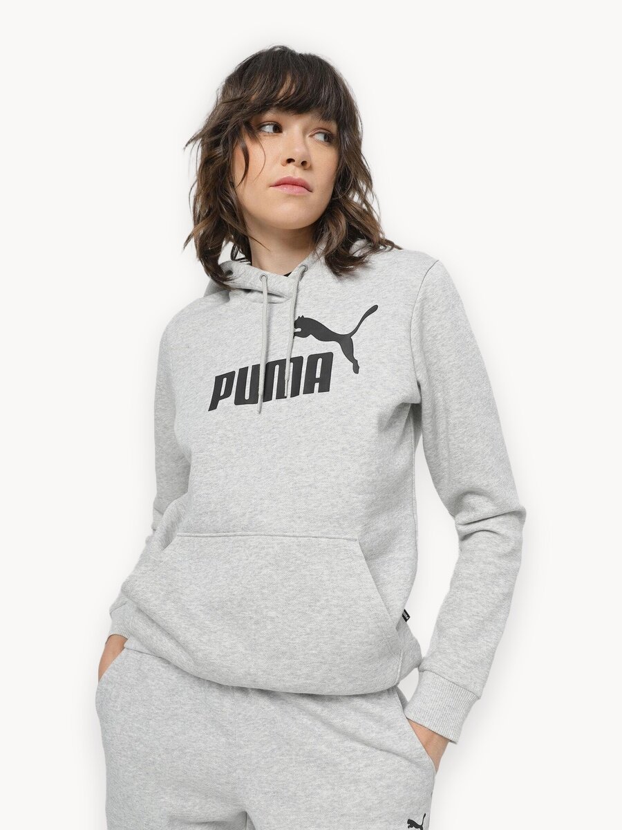 Худи PUMA ESS Logo, размер 44, , серый