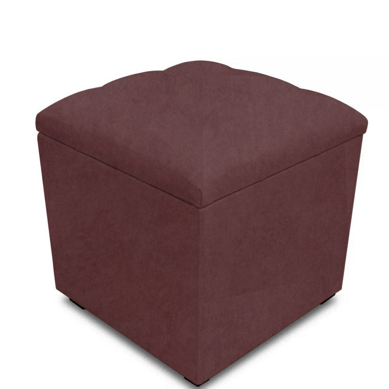 Пуф "Открывашка" 400, ULTRA MARSALA, с подъемным механизмом, велюр, бордовый, с местом для хранения.